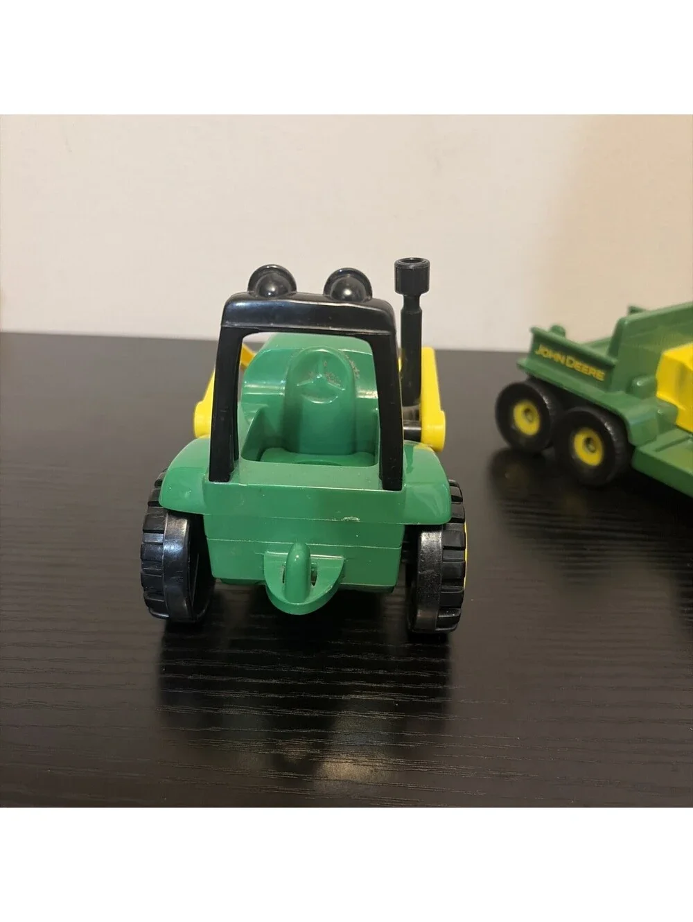 Toy John Deere Plastic Tractor And Gator With Little Drivers